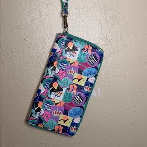 Colorful Passport Wristlet Wallet with Travel Design